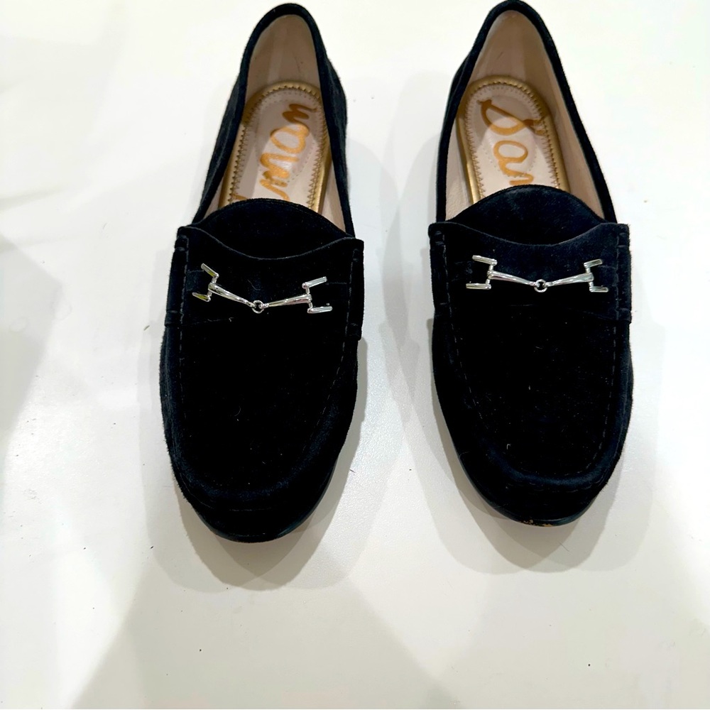 Sam Edelman black suede loafer 9.5 EUC very little wear